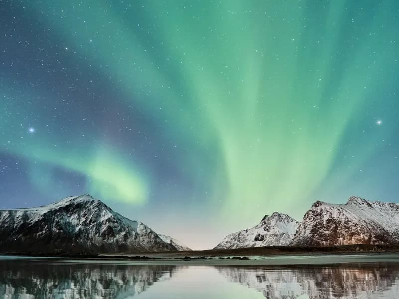 Northern Lights from Haukland Beach