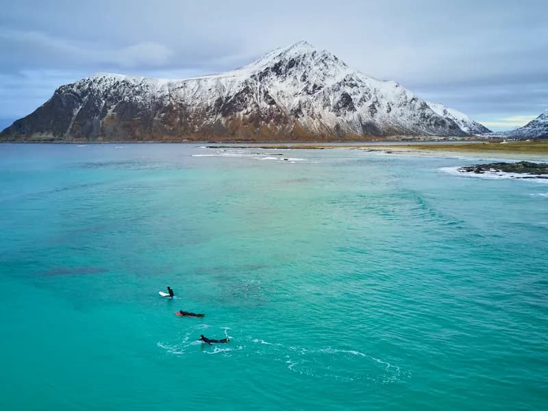 Arctic Surfing at Unstad Beach
