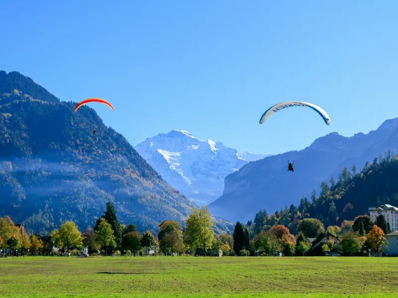 Paragliding over Interlaken