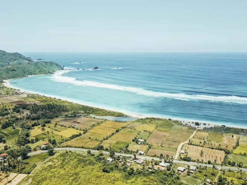 Surfing at Kuta Lombok