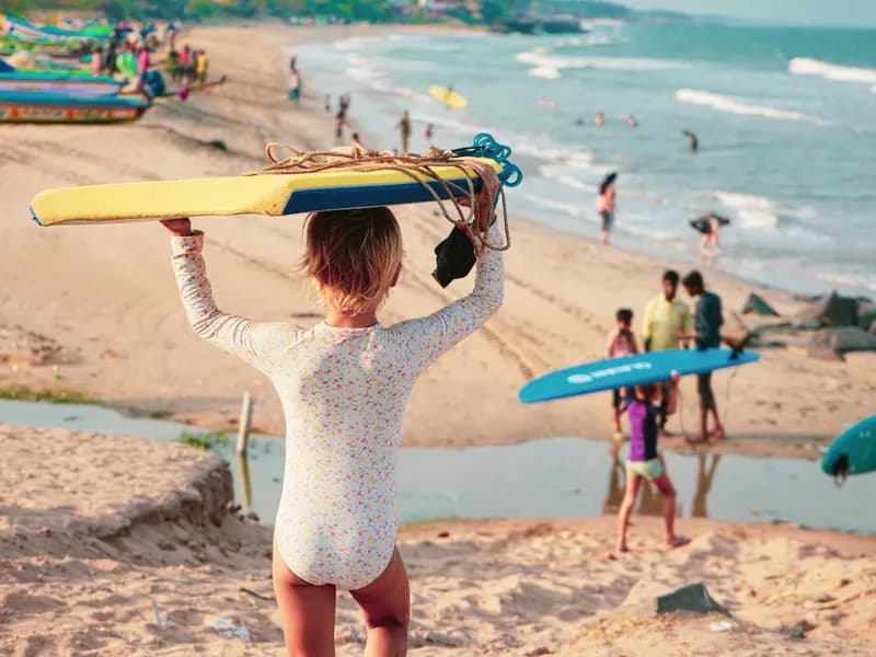 Surfing at Serenity Beach